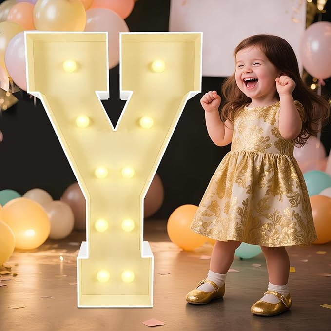Marquee Light Up Letters: 3FT Large Decorative Signs by Unknown