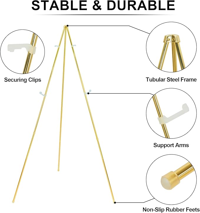 Easel Stand for Sign 63'' Art Easels for Display Wedding Welcome Poster Stand - Image 3