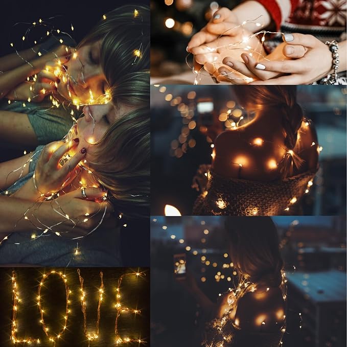 CYLAPEX 6 Pack Warm White Fairy Lights String Battery Operated Fairy Lights - Image 2