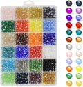 6mm 1200Pcs Briolette Faceted AB Crystal Glass Beads 24 Colors Rondelle Shape by SHRJ