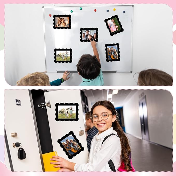 Kingdder 12 Pcs Scalloped Magnetic Picture Frame - Image 6