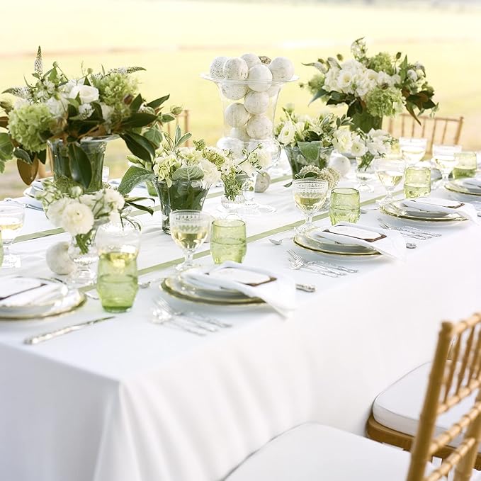 12 Pack 60 x 102 Inch Rectangle Tablecloth, Polyester Tablecloth Washable - Image 6