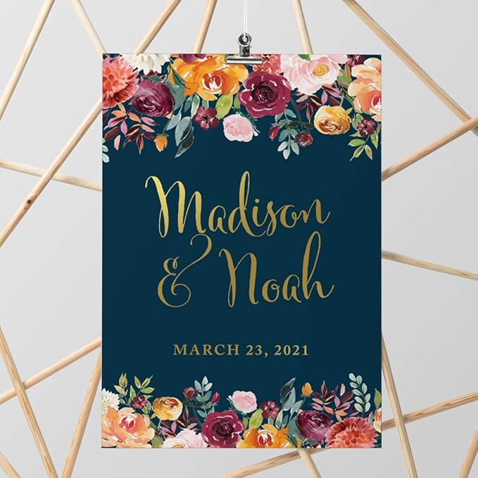 Andaz Press Personalized Extra Large Wedding Easel Board Party Sign, 12x18-inch - Image 2