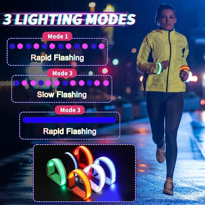 Dilabnba XL Glow Bracelets 6PCS, Reflective LED Bracelets - Image 2