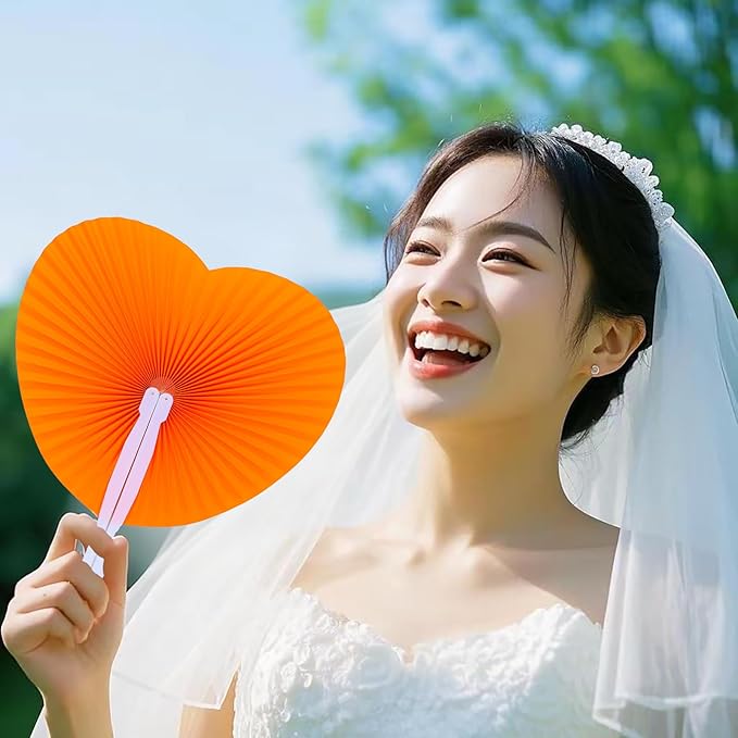 12 Packs Decorative Paper Folding Hand Fans Handheld - Image 3