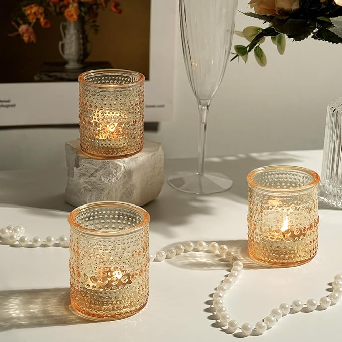 36ps Gold Votive Candle Holders, Tea Light Candle Holder Glass - Image 5