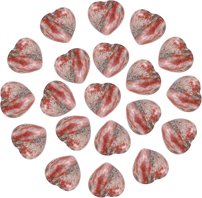 PATIKIL 20 Pcs Natural Heart Shaped Crystal Stone, 0.6 Inch Mini Polished Love by PATIKIL