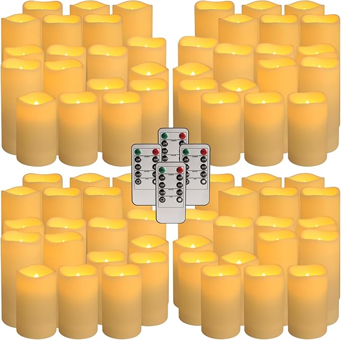 pliadvbu Flameless LED Candles 72 Pack, Outdoor Realistic Waterproof Votive - Image 2