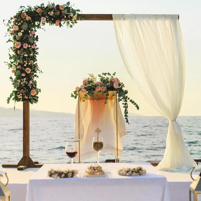 VOK Wedding Arch Draping Fabric Chiffon Fabric, 29in x 18Ft Sheer Chiffon - Image 3