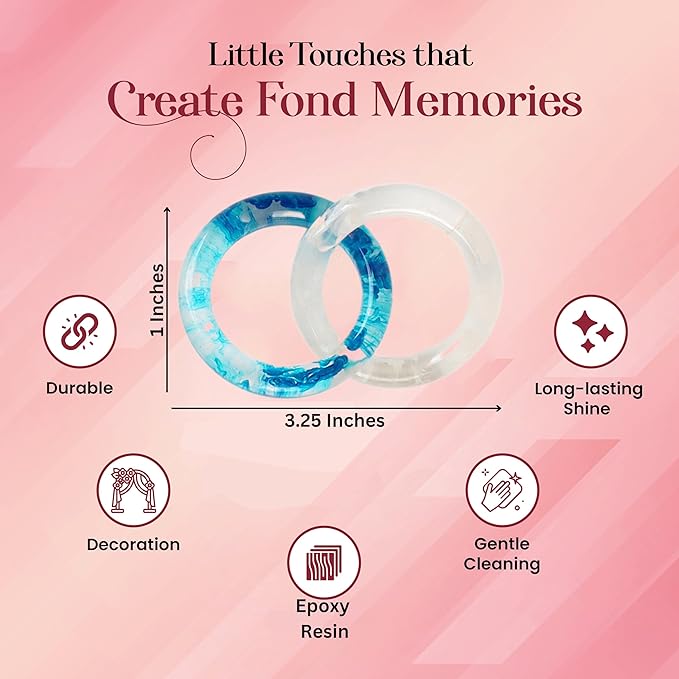 Set of 8 Epoxy Resin Napkin Ring - Image 3