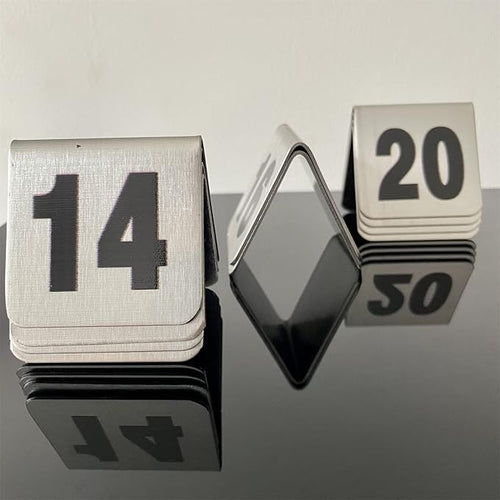 10 Pcs Metal Place Cards Stackable Tent Style Table Numbers，Place Card Holders - Image 2