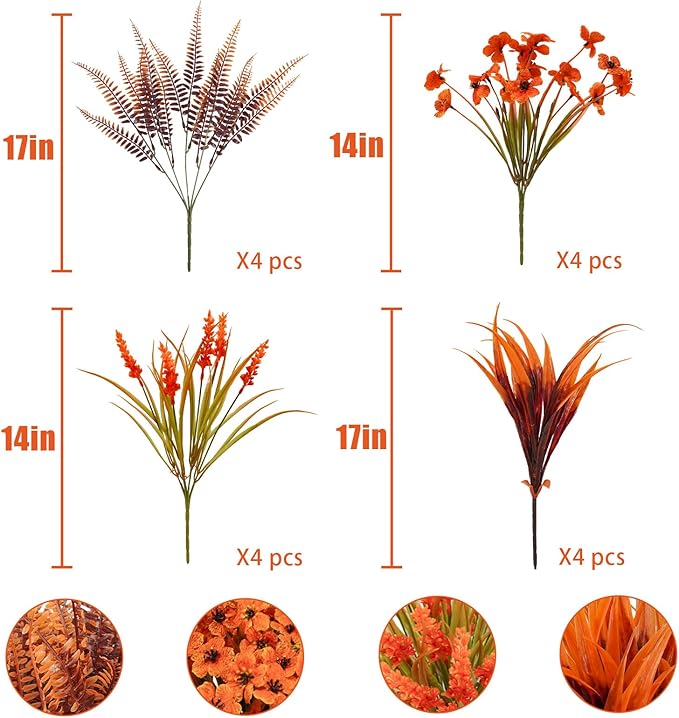 Faux Fall Flowers Outdoor - Image 5