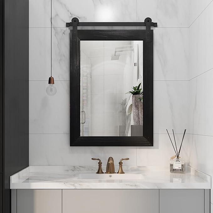 COGOOD Farmhouse Barn Door Mirror - Image 9