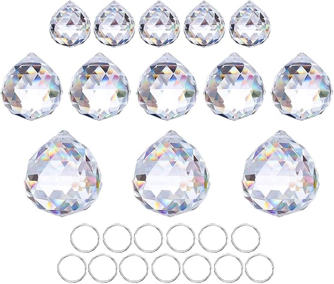Crystalsuncatcher 20mm/30mm/40mm Clear Crystal Ball Prisms Chandelier Lamp by HDCRYSTALGIFTS