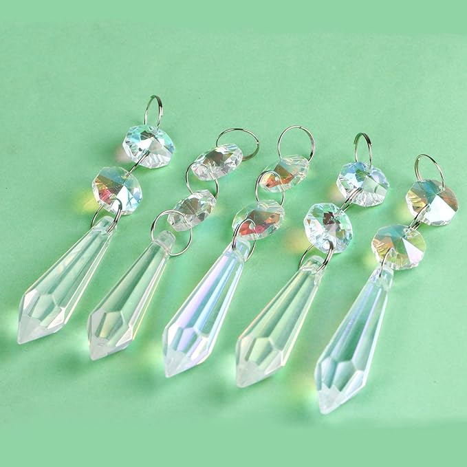 H&D HYALINE & DORA 20pcs 55mm Suncatcher Aurora Chandelier Icicle Crystal - Image 9