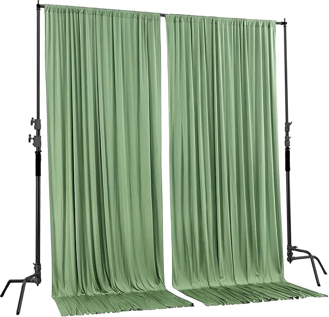 AK TRADING CO. 10 feet Wide x 12 feet Long IFR Polyester Backdrop Drapes - Image 2
