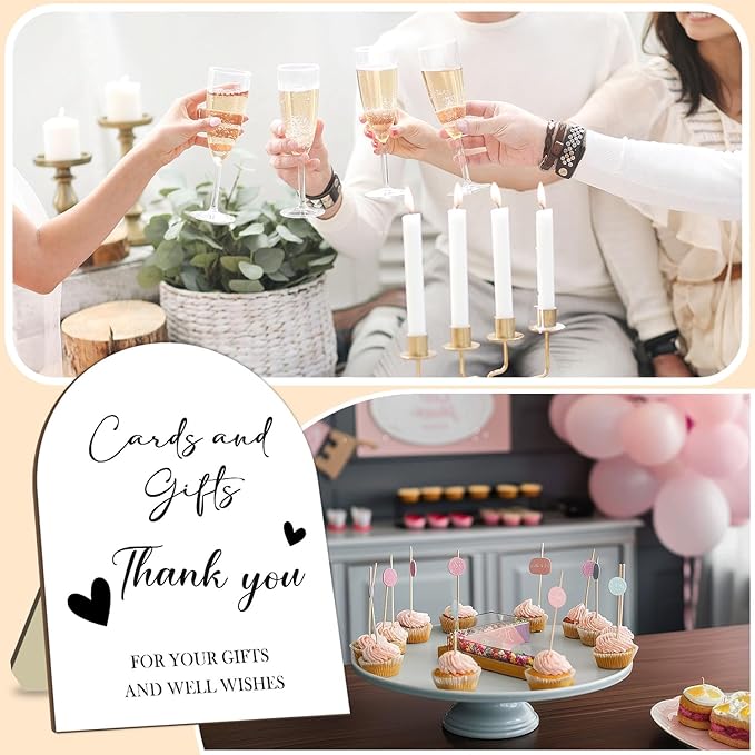 Cards and Gift Sign, Minimalist Wedding Decoration Sign, Thank You Gifts - Image 5
