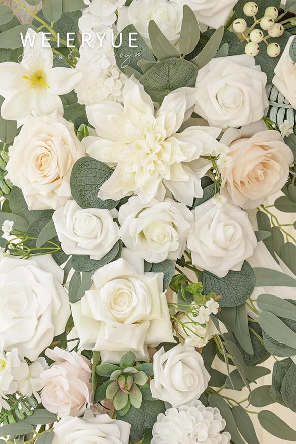 Deluxe White Artificial Wedding Arch Flowers - Image 5