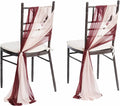 Ling's moment Wedding Chair Sashes Cover Aisle Decorations Draping Fabric by LingsMoment