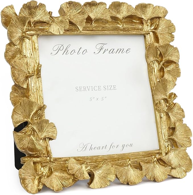 Cuspin Vintage Gold 5x5 Picture Frame, Antique Square Photo Frame by Cuspin
