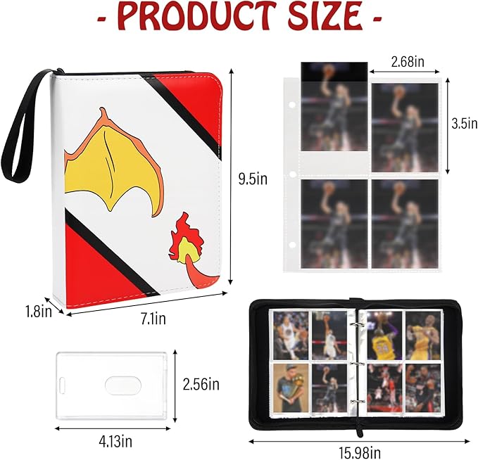 Madrigal Trading Card Binder 4 Pocket, 400 Pockets Card Holder - Image 4