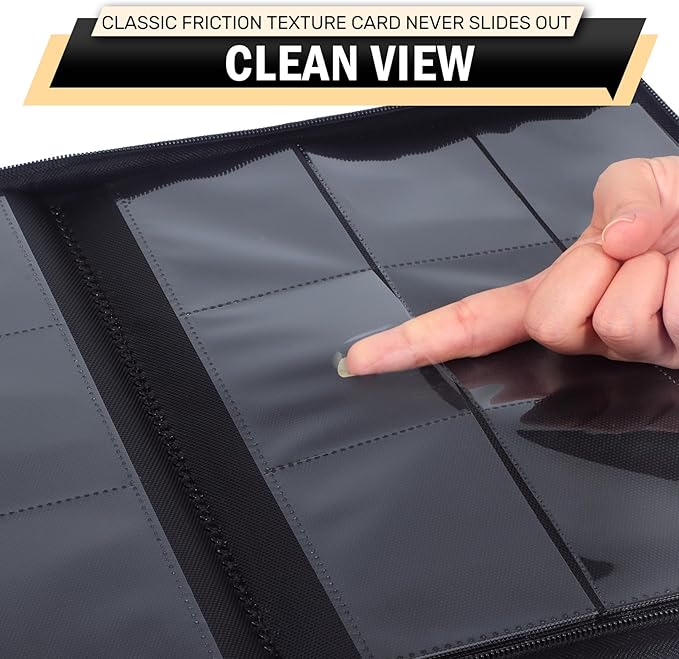 9 Pocket Card Binder, 540 Premium Zip Trading Card Binder, Double-sided Side - Image 7