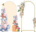 Metal Arch Backdrop Stand and Cover Set, 6FT Beige Reusable Spandex Fitted by CHUNQIANGCAIDESIGN