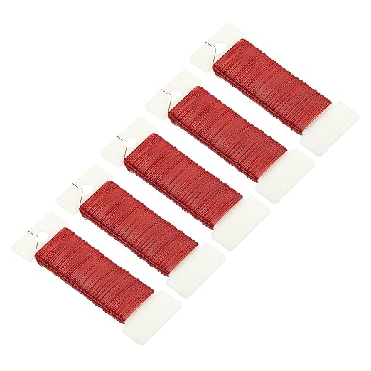 MECCANIXITY 190 Yards/575 Feet 27 Gauge Metal Floral Wire Red Flexible Paddle by MECCANIXITY