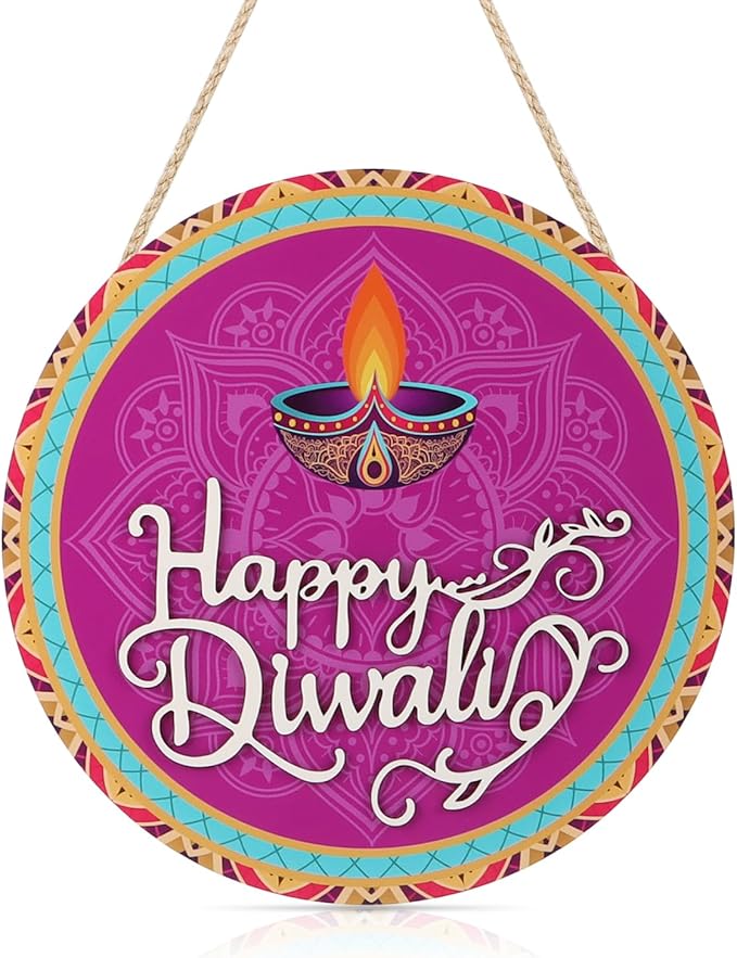 CHDITB Happy Diwali Decoration 3D Front Door Sign, Indian Festival of Lights by CHDITB