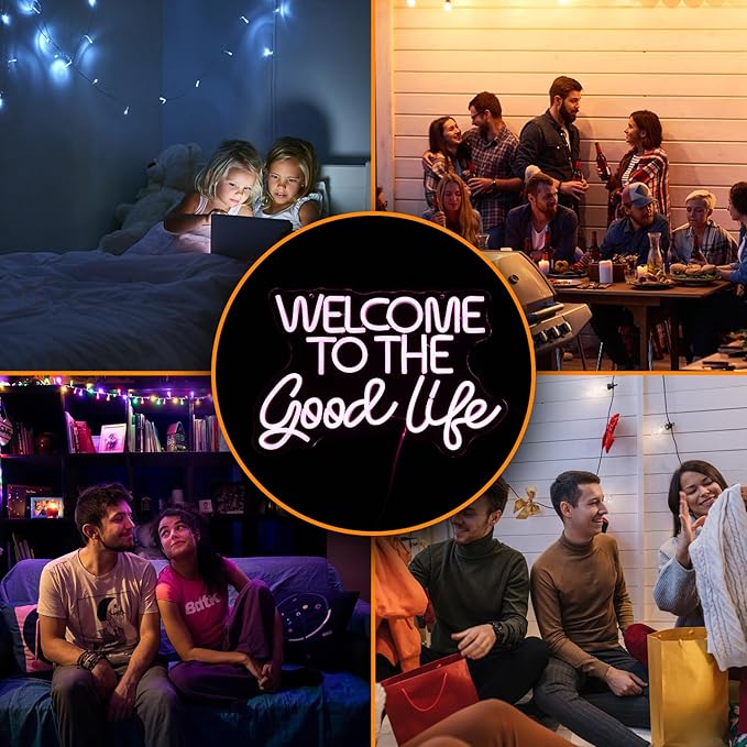 Welcome To The Good Life Neon Sign Letter LED Neon Lights Dimmable USB Powered - Image 6