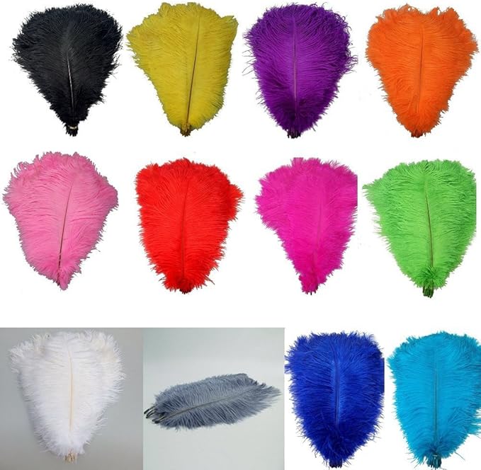Kolight® 40pcs 12''~14'' Natural Ostrich Feathers - Image 2