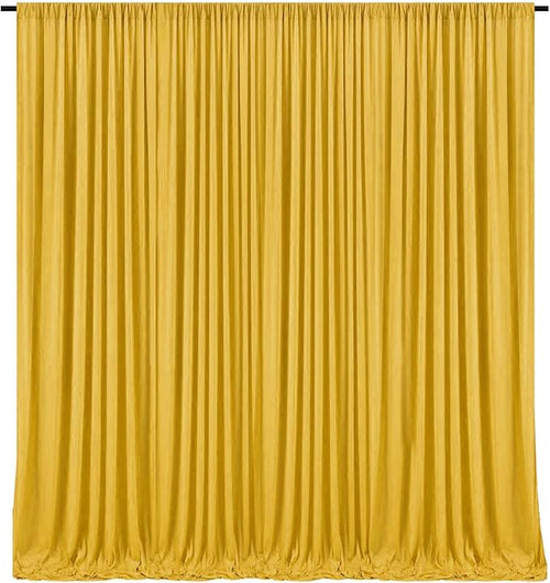 10 x 10 Feet Gold Backdrop Curtain by ZEBMOON