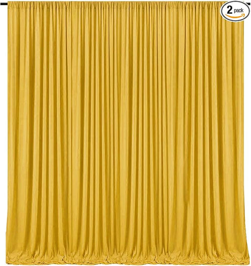10 x 7 Feet Gold Backdrop Curtain by ZEBMOON