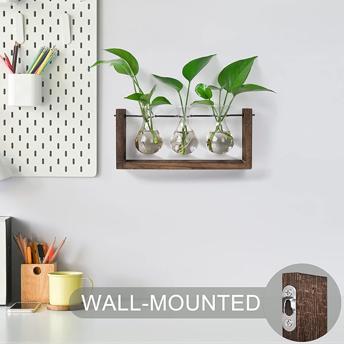 YIBOT Wall Hanging Planter Propagation Station, Plant Terrarium - Image 4