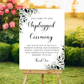 Unplugged Ceremony Wedding Sign – Elegant Greenery Design by VIRAGIL