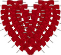 50pcs 3-1/2" Red Satin Ribbon Bows by Micomon