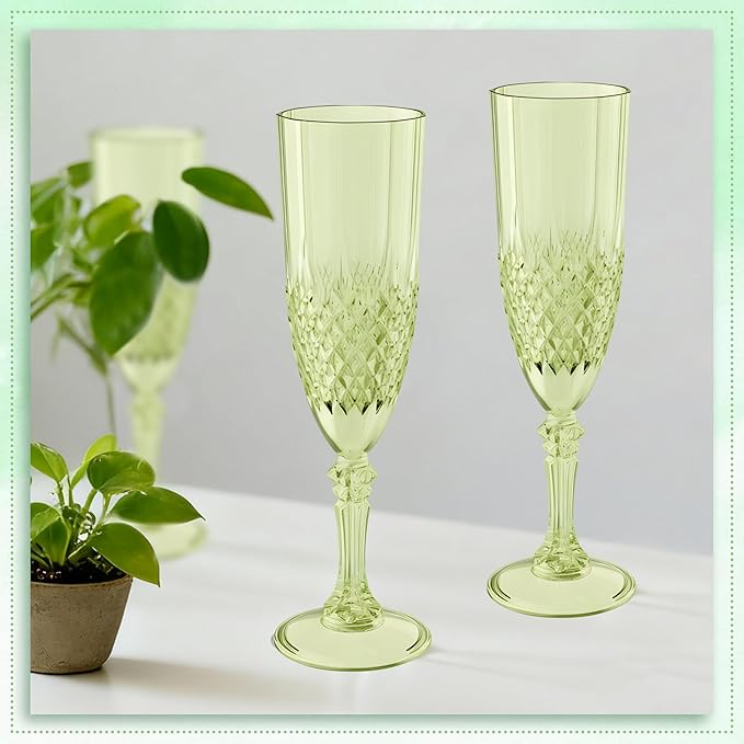 Plastic Champagne Flutes, for Weddings Bachelor Parties Toasting and Events - Image 3