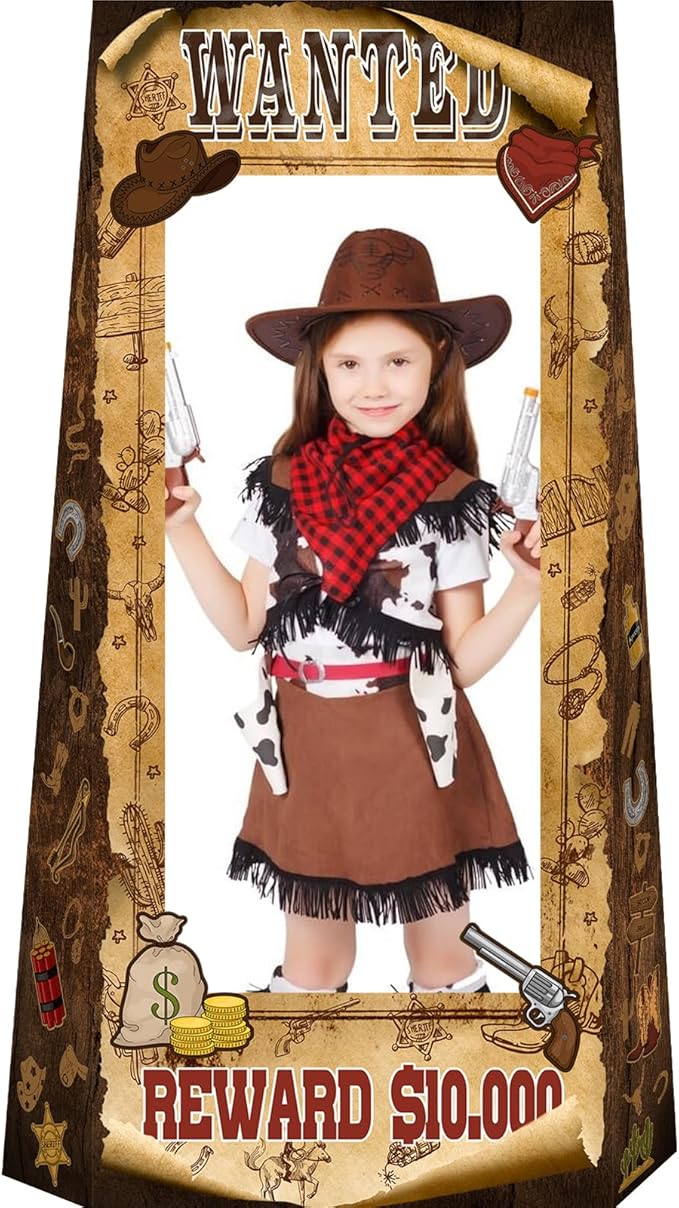 4.5ft Tall Life Size Stand in West Wanted Photo Booth Props Selfie Frames by Unknown