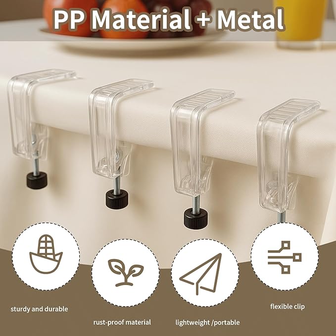 12 Piece Adjustable Tablecloth Clips - Image 7