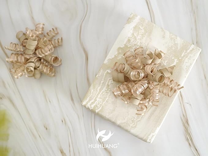 HUIHUANG Curly Bows for Gift Wrapping Champagne Gift Bow 5 inch x 8 Counts - Image 5