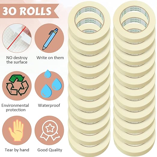 Masking Tape Bulk General Purpose Masking Painting Tape 55 Yards - Image 3