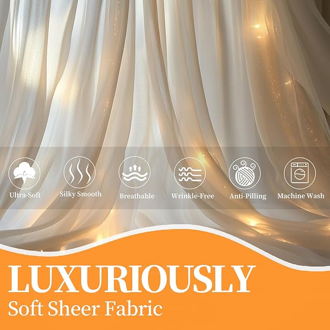 10x10ft White Tulle Backdrop Curtain - Image 5