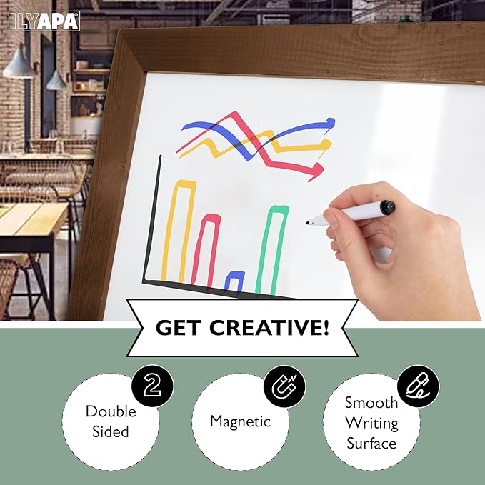 Ilyapa Wooden A-Frame Whiteboard Sign - Image 3