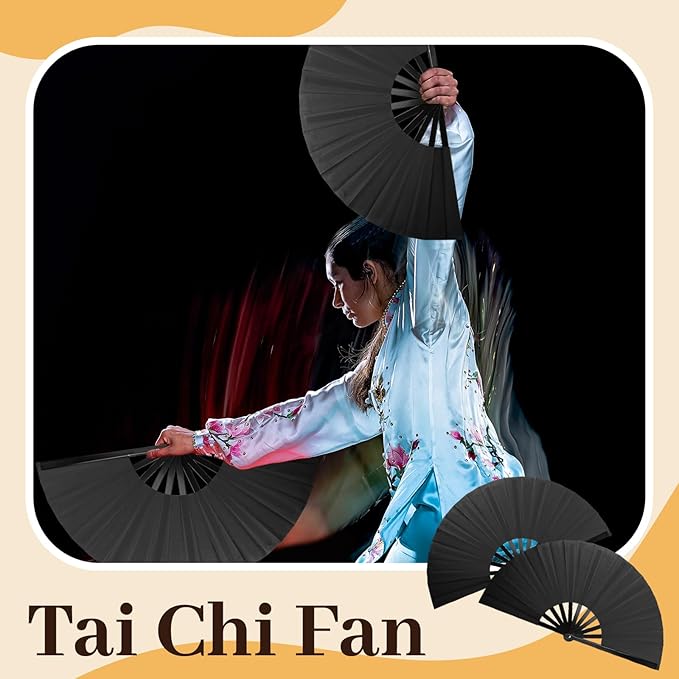 4PCS Large Chinese Folding Fans - Image 5