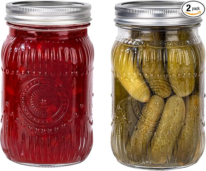 WELLIFE Wide Mouth Mason Jars, Wedding Favors, Meal Prep, Yogurt & Decor by WELLIFE