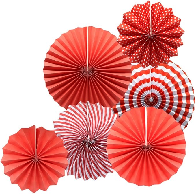 Party Hanging Paper Fans Set by ADLKGG