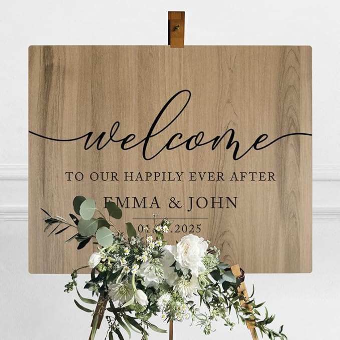 Andaz Press Personalized Large Wooden Welcome Sign - Image 3