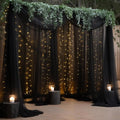 30×10ft Black Tulle Backdrop Curtain by WishCare