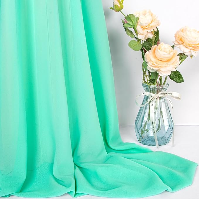 DUOBAO 5FTx20FT Mint Chiffon Ceiling Drapes | Elegant Wedding Backdrop | 6 - Image 6