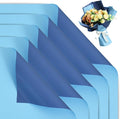 BEISHIDA 20Pcs Royal Blue and Sky Blue Double Sided Floral Wrapping Paper Matte by Beishida